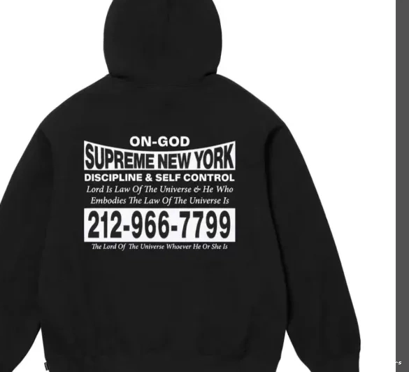 GOD SWEATSHIRT Black&Grey HOODED XL L FW24 Sapphire ON S M 0617